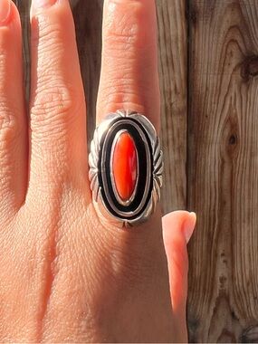 Shadowbox Coral Ring